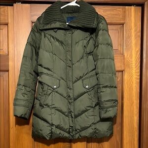 Cole Haan Green Quilted Puffer Jacket